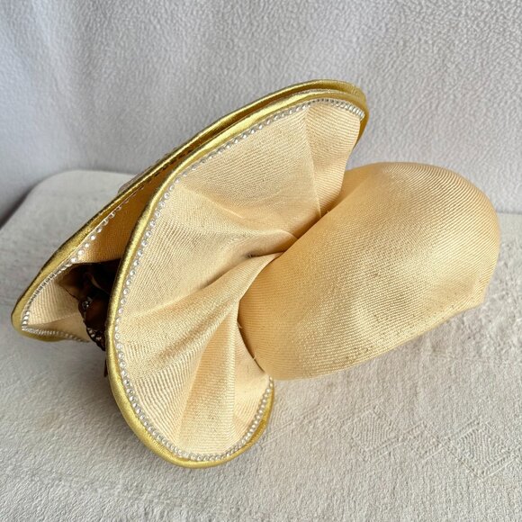 Cream Colored Dramatic Church Hat Jack McConnell Red Feather main image 9